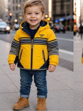 OshKosh B’gosh Reversible Hooded Jacket – Size 12–24 Months